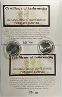 Lot of 2: 1964 Binion Hoard Silver Quarters