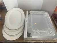 Stoneware platter and ceramic platters