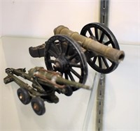 2 Vintage Cast Cannons