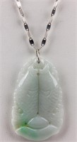 Jewelry Sterling Silver Jade Necklace