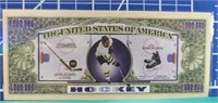 Hockey million dollar banknote