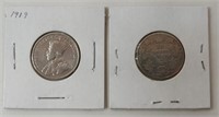 SILVER CANADIAN 25 CENT COINS