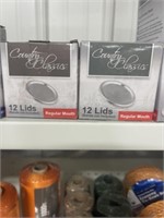 2 BOXES OF REGULAR MOUTH LIDS