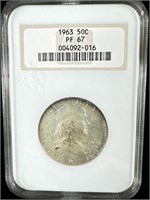 1963 Silver Franklin Half-Dollar PF67