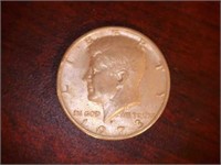 1973 D Kennedy half dollar
