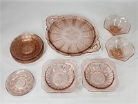 PINK DEPRESSION GLASS LOT