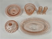 PINK DEPRESSION GLASS LOT