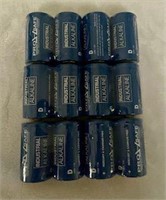 6 2-Pack D Cell Industrial Alkaline Batteries