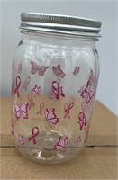 30Pcs 12oz Plastic Jars w/Lids Breast Cancer