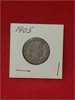 1905 Barber Silver Quarter