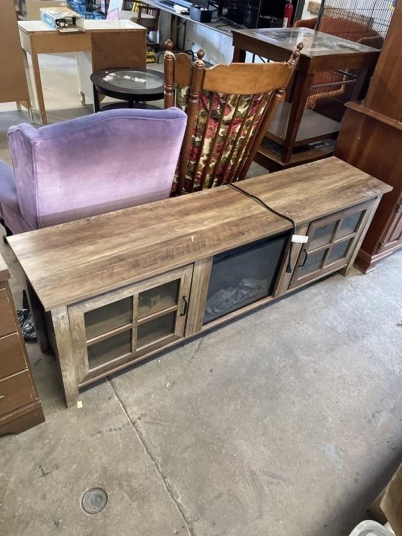 Fireplace tv stand