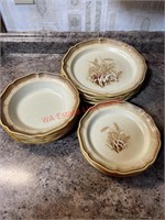 4 place setting Vtg Mikasa Wheat Plates and Bowls