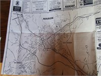 Vintage McDowell County Business Map