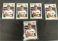 (5) 1989 Fleer Nolan Ryan Baseball Cards