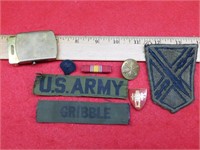 Lot with Army pins and patches