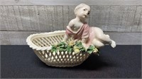 Vintage Naples Italy Figural Dish 7" Long