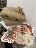 Burlap and Christmas Signs