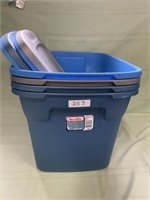 4 Sterilite 68L/18gal totes