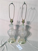 2 glass lamp bases