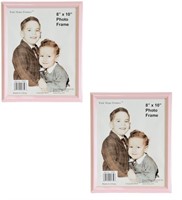B2493  Dependable Industries Pink Photo Frame Set