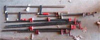 (4) Pipe clamps with (2) bar clamps. Longest