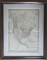 SCARCE 1864 FRENCH MAP OF NORTH AMERICA