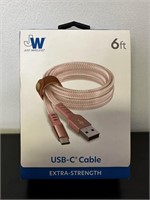 JustWireless 6ft USB-C ExtraStrength Charger Cable