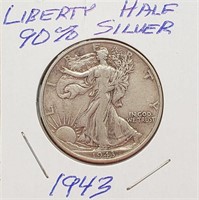 1943 Silver Liberty Half Dollar