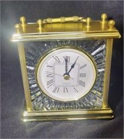 Vtg Paul Sebastian Quartz Mantel Clock Gold Tone