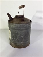Vintage Galvanized Steel Oil Can
