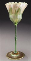 Tiffany favrile floraform glass vase.