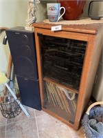 STEREO CABINET WITH STEREO AND SPEAKERS