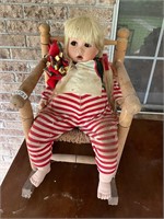 Rocking chair and girl doll