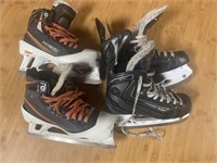 2 pair skates, cant read size, young teen??