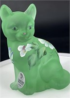 Fenton Green Satin HP Sitting Kitty UV REACTIVE