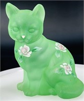 Fenton Green Satin HP Sitting Kitty