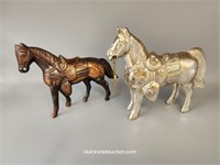 Vtg. Metal Carnival Prize Horses