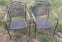 2 Wire Mesh Patio Chairs