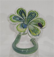 Vintage Lavorazione Murano Art Glass Flower Vase