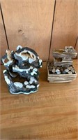 2 Decorative Fountains (Wolves and Wood)