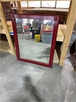 Vintage red mirror