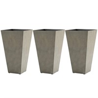 $125  Outsunny Grey Tall Plastic Planters (3-Pack)