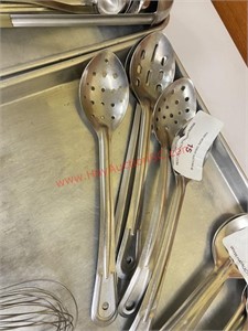 LOT - HEAVY S/S PERFORATED COOKING SPOONS