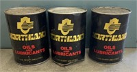 3 Northland oil and lubricants vintage cans