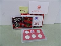 2001 US Mint Silver Proof Set (10pc)