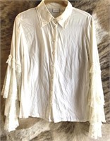 Newport News Lace Sleeve Style Ladies Blouse