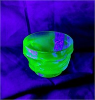 Blue Uranium Glass Bowl