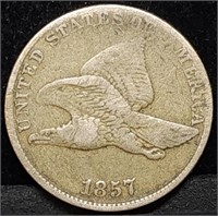 1857 Flying Eagle Cent, Nice!