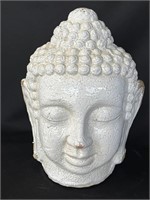 Vintage glazed terracotta Buddha head