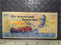 Indy 500 Ticket 38th Race 1954